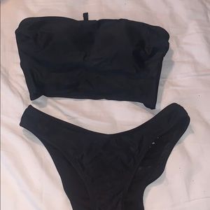 Black bandeau bikini